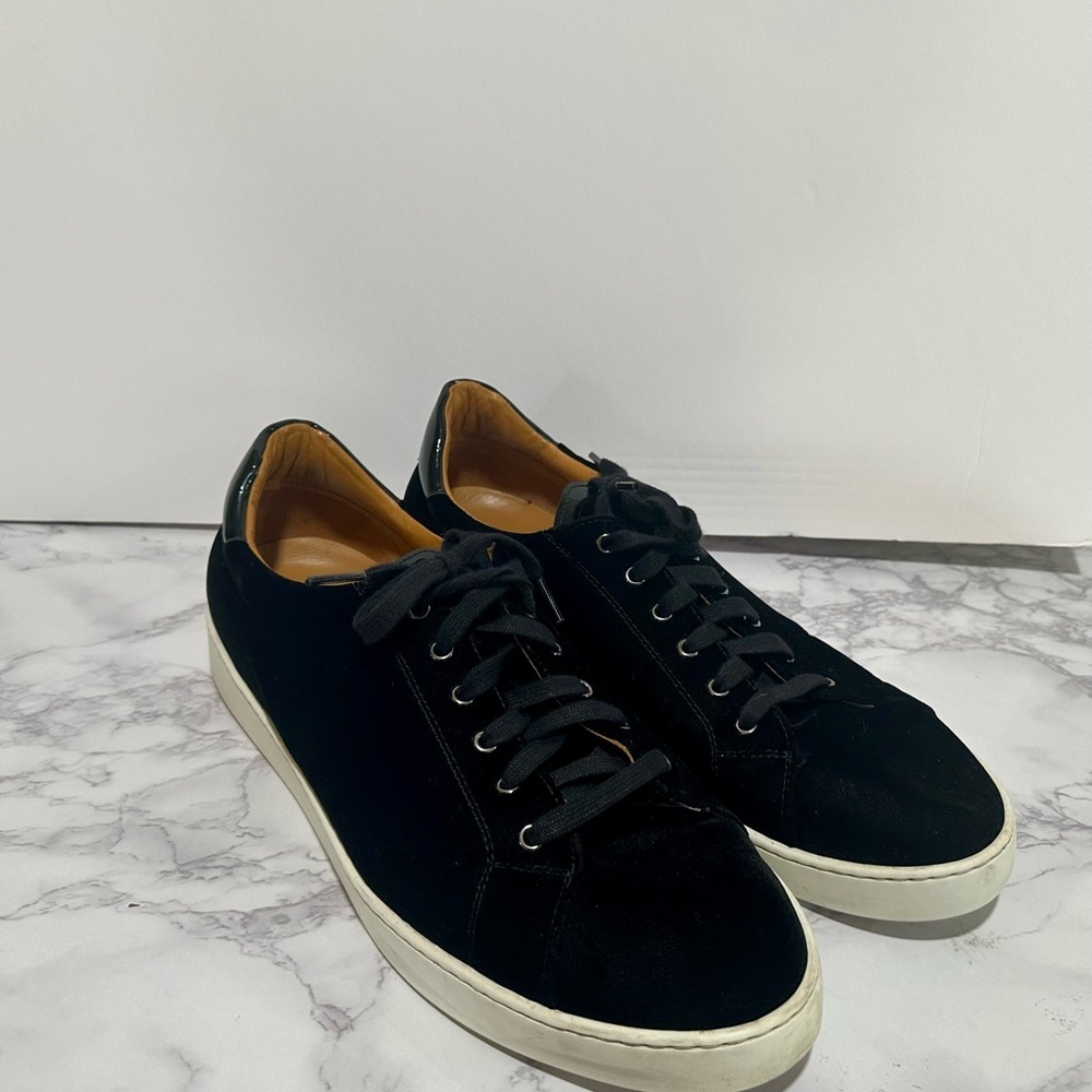 Magnanni Men's Dalia Velvet Sneakers Black - Picture 2 of 11